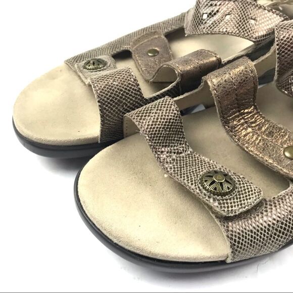 Aravon Women’s Power Comfort  3 Strap Metallic Sandals Size 7 - Picture 7 of 10